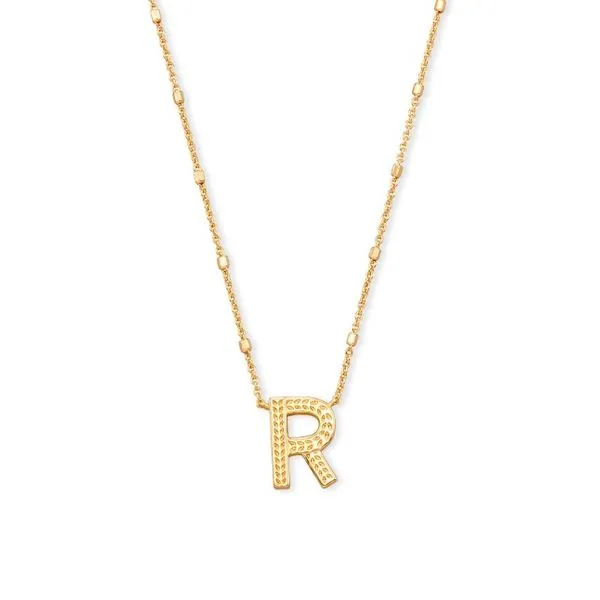 Gold Plated Kendra Scott Letter R Necklace Lee Ann's Fine Jewelry Russellville, AR
