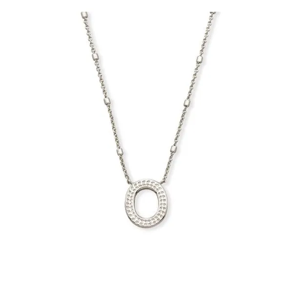 Rhodium Plated Letter O Necklace Lee Ann's Fine Jewelry Russellville, AR