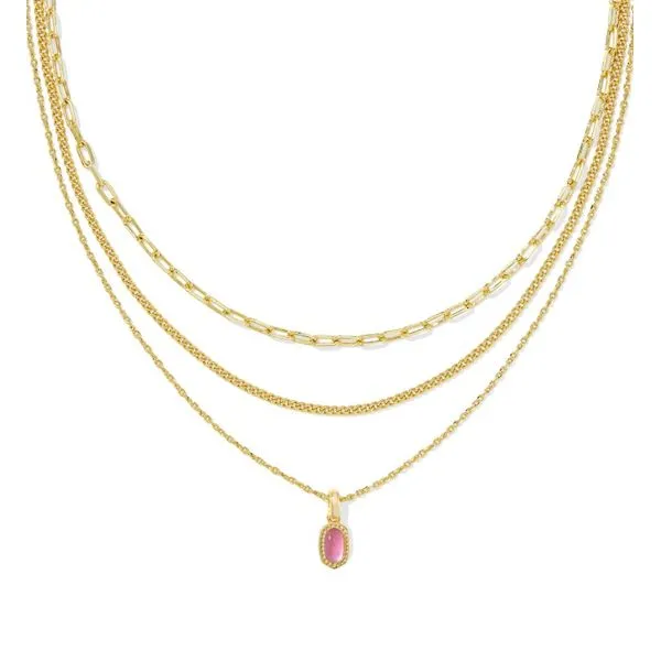 Gold Plated Azalea Illusion Triple Strand Necklace Lee Ann's Fine Jewelry Russellville, AR