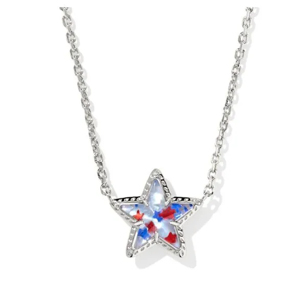 Rhodium Plated Cassidy Short Pendant Necklace