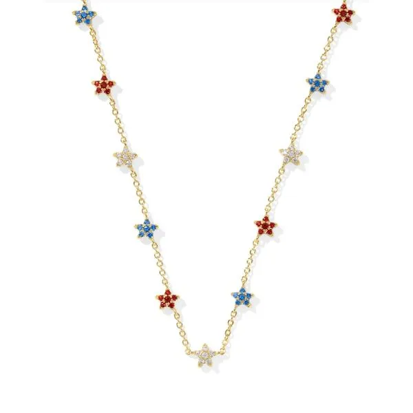 Gold Plated Kendra Scott Crystal Strand Necklace