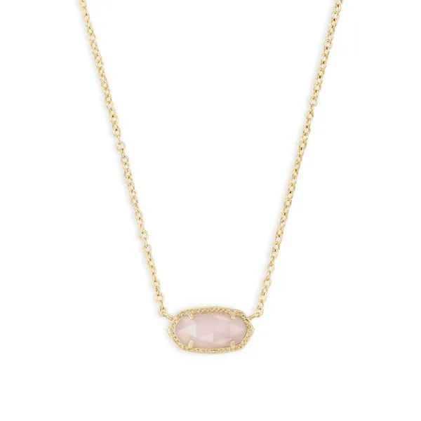 Kendra Scott Rose Quartz Pendant Necklace Lee Ann's Fine Jewelry Russellville, AR
