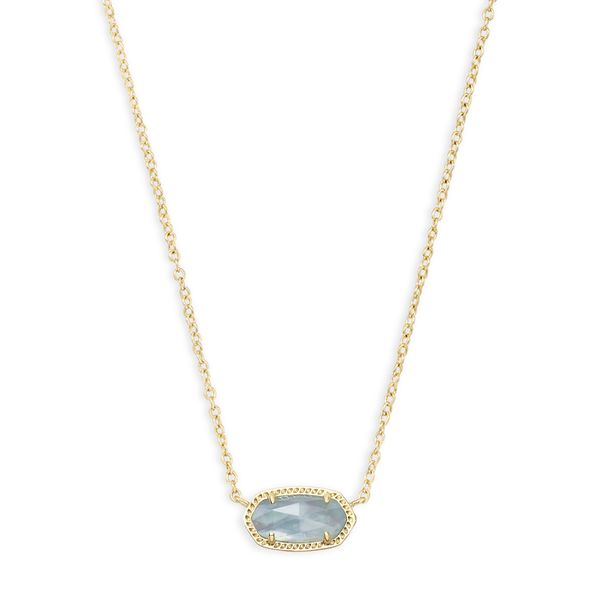 Kendra Scott Light Blue Gold Necklace Lee Ann's Fine Jewelry Russellville, AR
