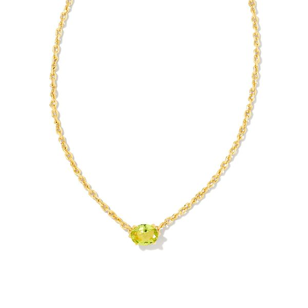 Kendra Scott Peridot Crystal Gold Necklace Lee Ann's Fine Jewelry Russellville, AR