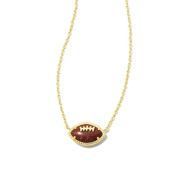 Kendra Scott Orange Goldstone Gold Pendant Necklace Lee Ann's Fine Jewelry Russellville, AR