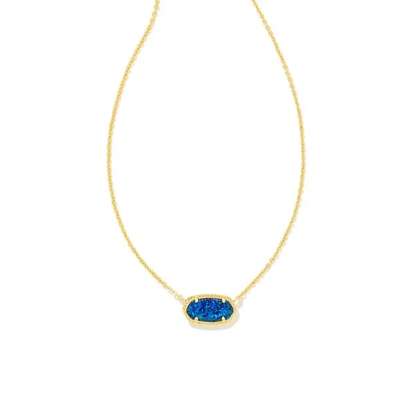 Kendra Scott Cobalt Blue Opal Gold Necklace Lee Ann's Fine Jewelry Russellville, AR