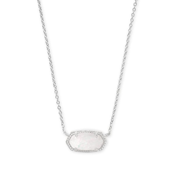 Kendra Scott Elisa Rhodium Pendant Necklace Lee Ann's Fine Jewelry Russellville, AR