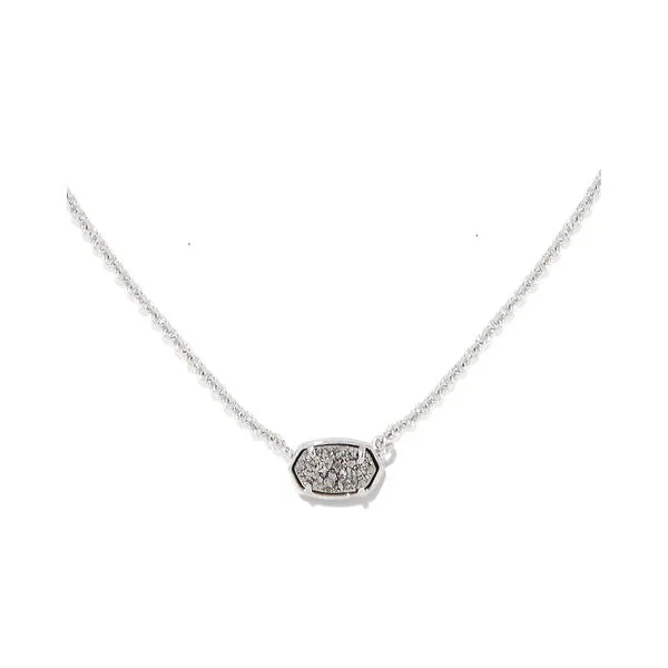 Kendra Scott Emilie Rhodium Pendant Necklace Lee Ann's Fine Jewelry Russellville, AR