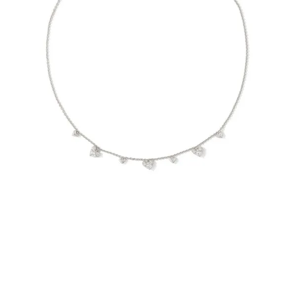 Kendra Scott Haven Heart Rhodium Choker Necklace Lee Ann's Fine Jewelry Russellville, AR