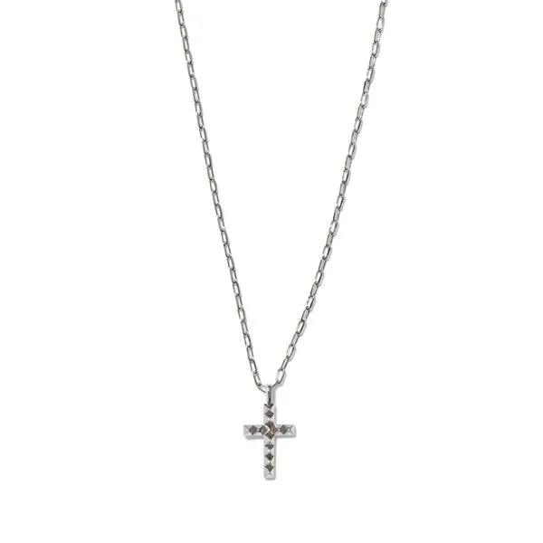 Kendra Scott Jada Cross Pendant Rhodium Necklace Lee Ann's Fine Jewelry Russellville, AR