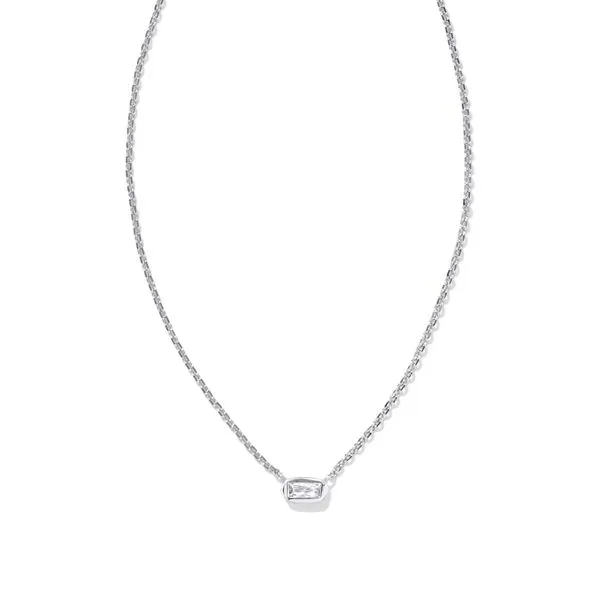 Kendra Scott Fern Crystal Rhodium Pendant Necklace Lee Ann's Fine Jewelry Russellville, AR