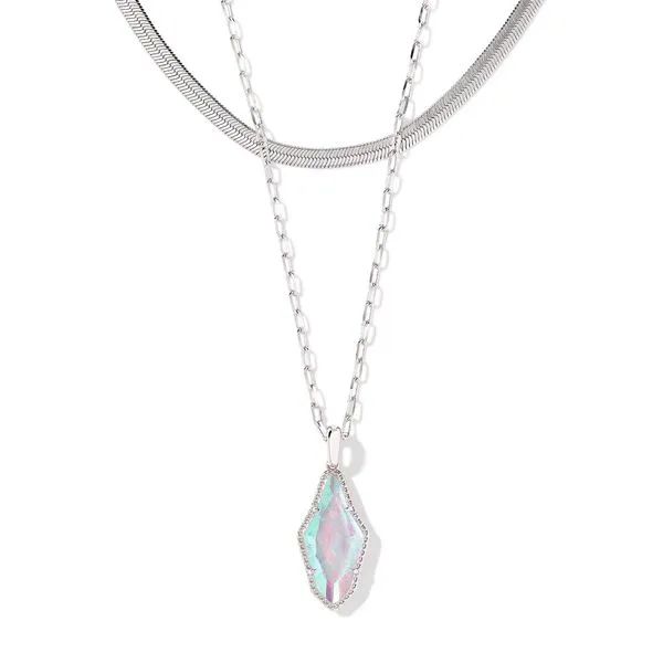 Kendra Scott Evelyn Multi Strand Rhodium Necklace Lee Ann's Fine Jewelry Russellville, AR