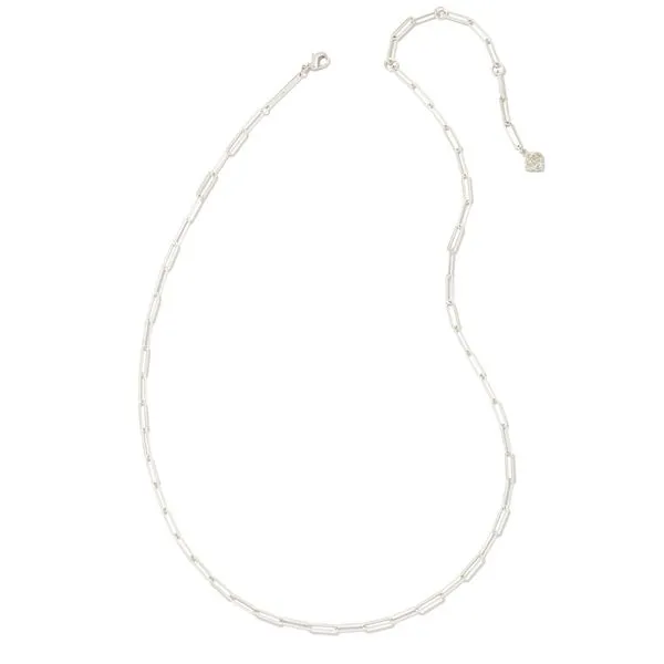 Kendra Scott Courtney Paperclip Rhodium Necklace Lee Ann's Fine Jewelry Russellville, AR