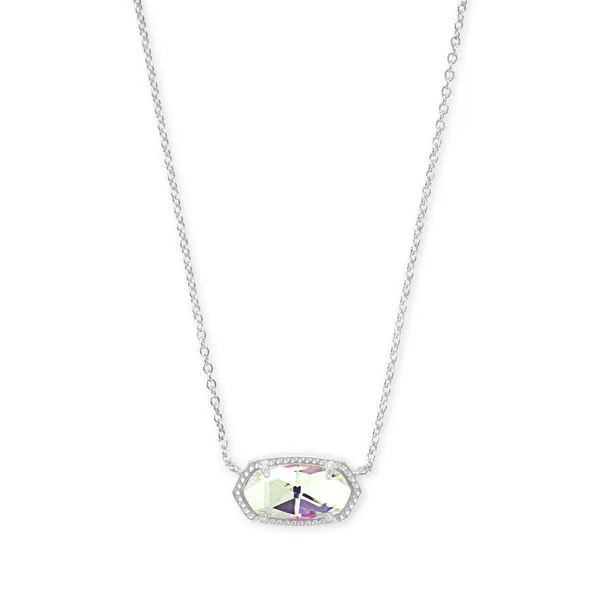 Rhodium Dichroic Glass Pendant Necklace Lee Ann's Fine Jewelry Russellville, AR