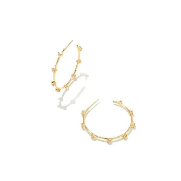 Kendra Scott Retired Crystal Heart Hoop Earrings Lee Ann's Fine Jewelry Russellville, AR
