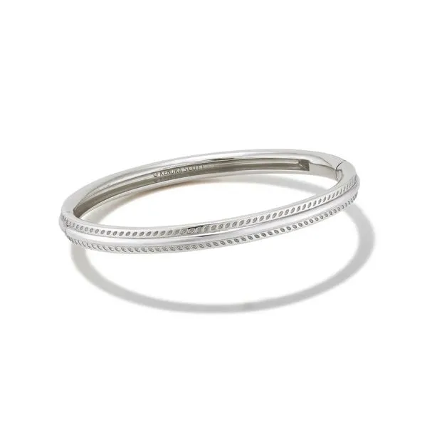 Kendra Scott Retired Bracelet Merritt Small/Medium Bangle Rhodium Metal Lee Ann's Fine Jewelry Russellville, AR