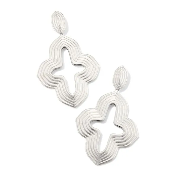 Kendra Scott Retired Abbie Statement Rhodium Drop Earrings Lee Ann's Fine Jewelry Russellville, AR