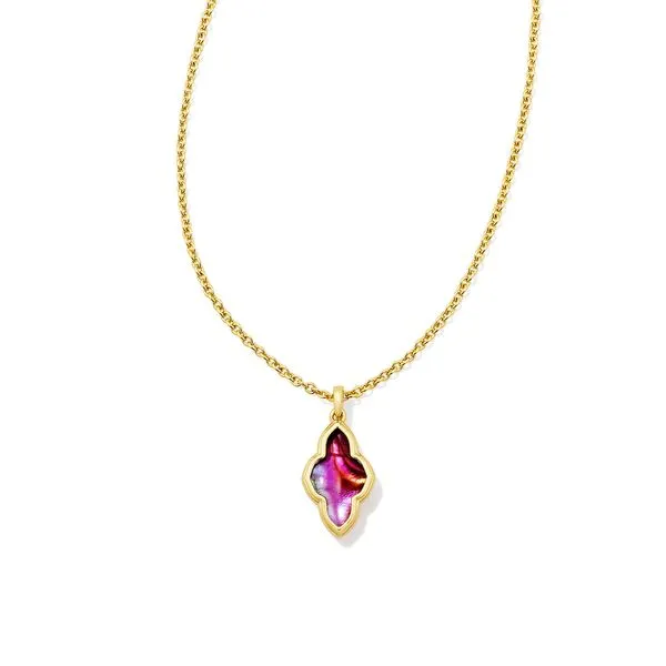 Kendra Scott Retired Framed Abbie Gold Pendant Necklace Lee Ann's Fine Jewelry Russellville, AR