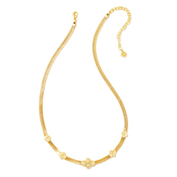 Kendra Scott Retired Abbie Gold Herringbone Necklace Lee Ann's Fine Jewelry Russellville, AR