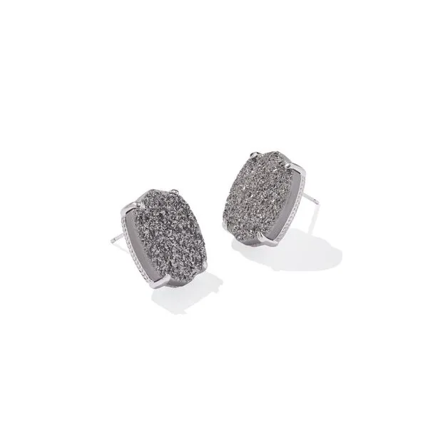 Kendra Scott Retired Daphne Large Stud Rhodium Earrings Lee Ann's Fine Jewelry Russellville, AR