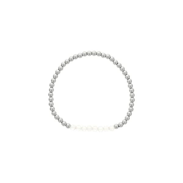 Sterling Silver White Topaz Birthstone Bracelet Lee Ann's Fine Jewelry Russellville, AR
