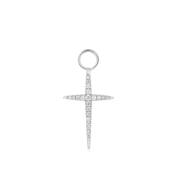 Platinum ANIA HAIE Cross Earring Charm Lee Ann's Fine Jewelry Russellville, AR