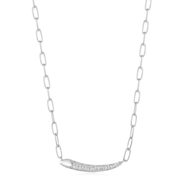 ANIA HAIE Silver Pave Bar Chain Necklace Lee Ann's Fine Jewelry Russellville, AR