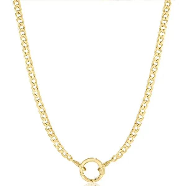 Gold Curb Chain Charm Connector Necklace Lee Ann's Fine Jewelry Russellville, AR
