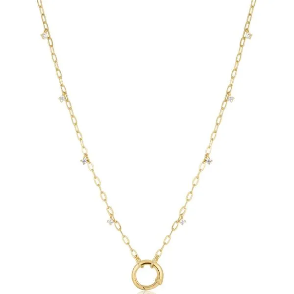 Gold Shimmer Chain Charm Connector Necklace Lee Ann's Fine Jewelry Russellville, AR