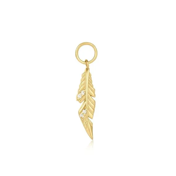 ANIA HAIE Gold Feather Charm Lee Ann's Fine Jewelry Russellville, AR