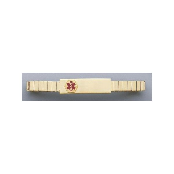 Yellow Gold Filled Brushed Medical ID Adjustable Band Lee Ann's Fine Jewelry Russellville, AR