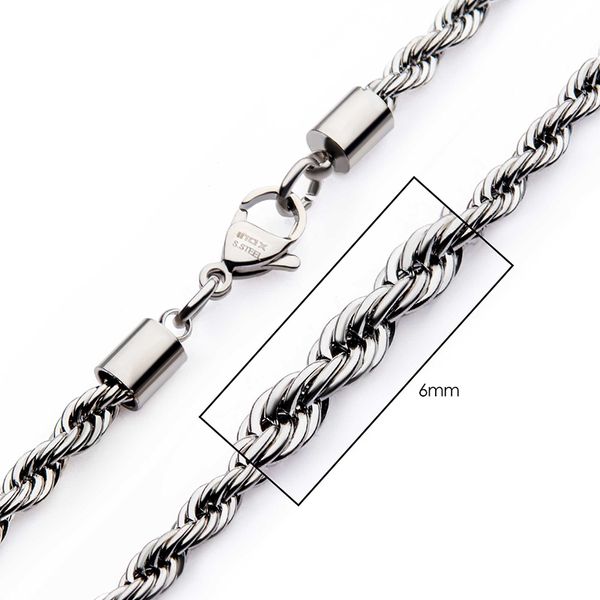 Men's Stainless Steel Rope Chain Necklace Lee Ann's Fine Jewelry Russellville, AR