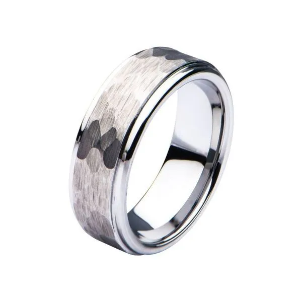 Men's Stainless Steel Hammered Band Size 12 Lee Ann's Fine Jewelry Russellville, AR