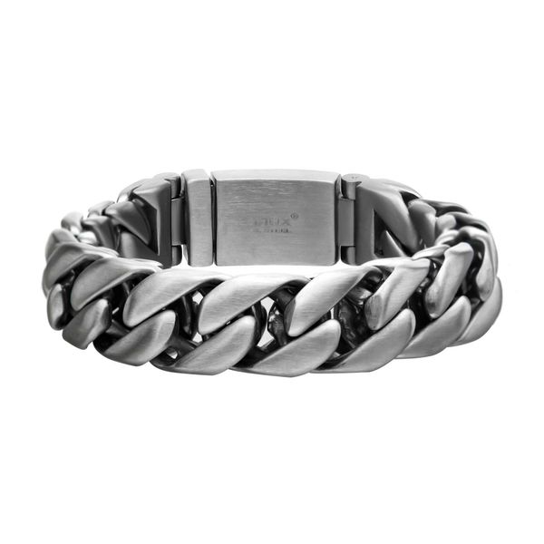 Men's Stainless Steel Double Layer Curb Colossi Link Bracelet Lee Ann's Fine Jewelry Russellville, AR