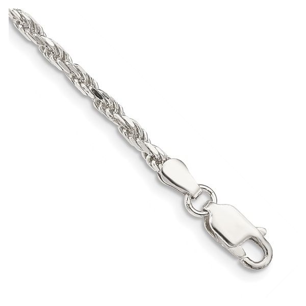 Men's Sterling Silver Diamond-Cut Rope Chain Lee Ann's Fine Jewelry Russellville, AR