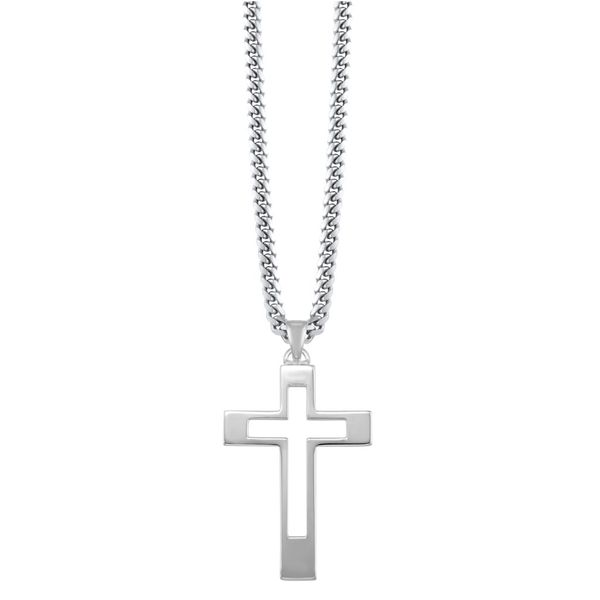 Men's Sterling Silver Cross Necklace Lee Ann's Fine Jewelry Russellville, AR