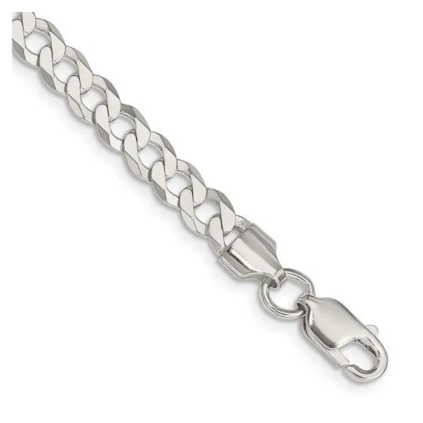 Men's Sterling Silver Flat Curb Chain Lee Ann's Fine Jewelry Russellville, AR