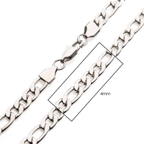Men's Stainless Steel Figaro Chain Necklace Lee Ann's Fine Jewelry Russellville, AR