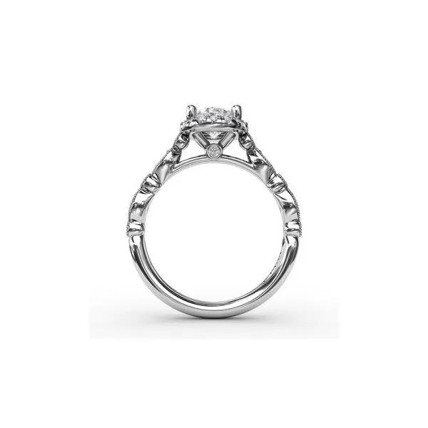 Classic Diamond Engagement Ring with Detailed Milgrain Band Image 2 LeeBrant Jewelry & Watch Co Sandy Springs, GA