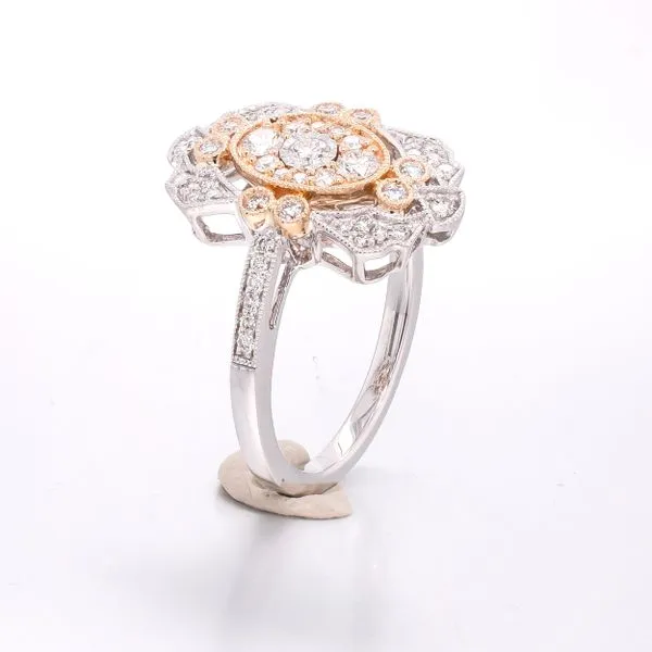 Antique Diamond Two Tone Fashion Ring Image 3 LeeBrant Jewelry & Watch Co Sandy Springs, GA