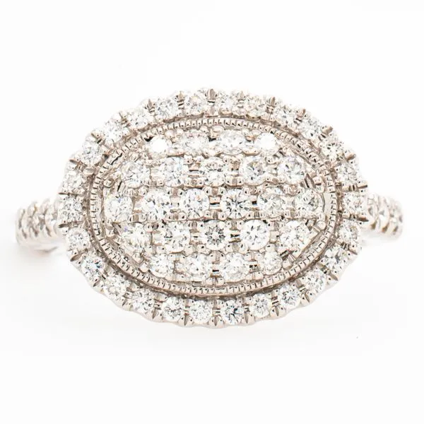 14K White Gold Cluster Oval Diamond Ring LeeBrant Jewelry & Watch Co Sandy Springs, GA