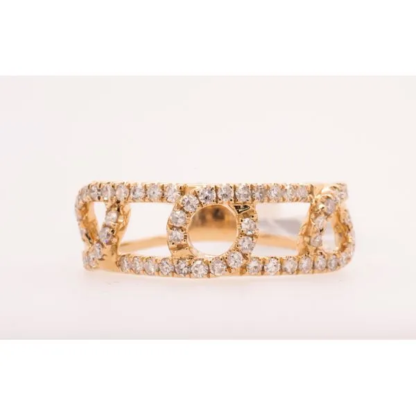 14K Yellow Gold Diamond Link Fashion Ring LeeBrant Jewelry & Watch Co Sandy Springs, GA