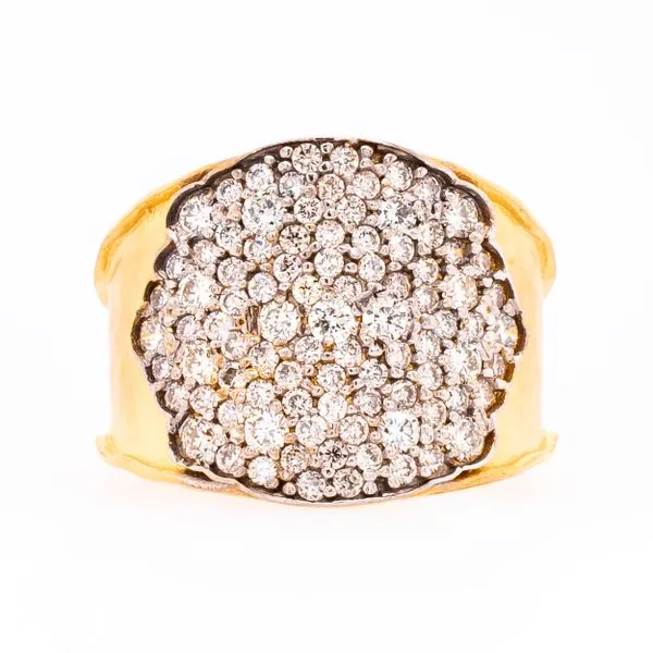 14K Yellow Gold Diamond Cluster Pave Ring LeeBrant Jewelry & Watch Co Sandy Springs, GA
