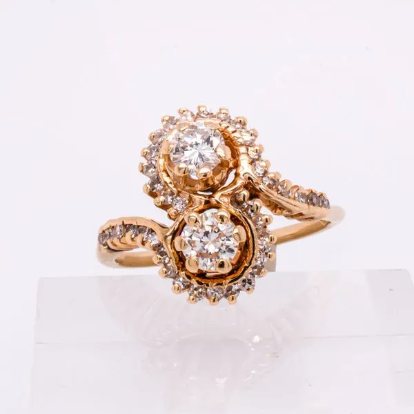 Antique Bypass Diamond Ring Image 2 LeeBrant Jewelry & Watch Co Sandy Springs, GA