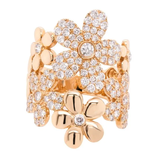 Flowered Pave Diamond Ring LeeBrant Jewelry & Watch Co Sandy Springs, GA