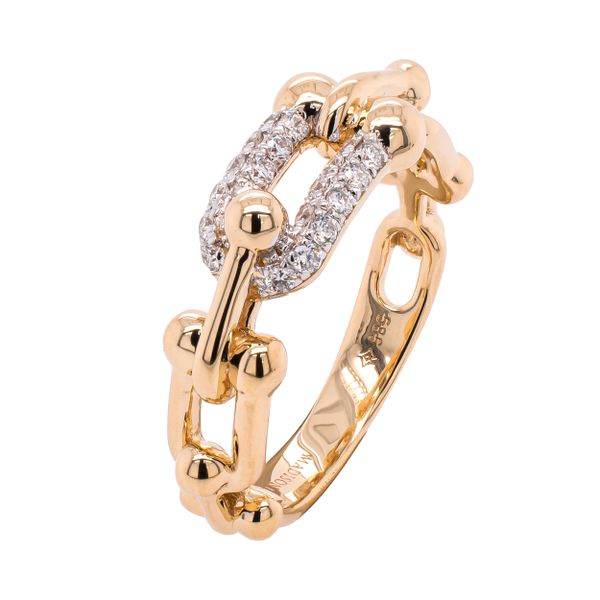 Yellow Gold Paper Clip Diamond Fashion Ring LeeBrant Jewelry & Watch Co Sandy Springs, GA