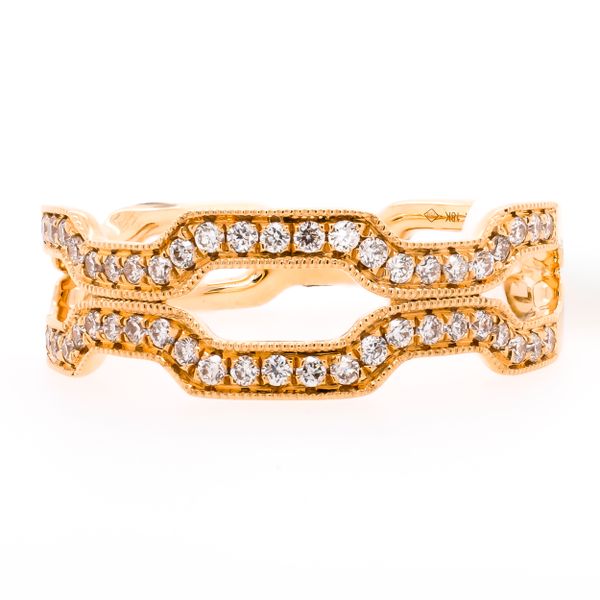 18K Yellow Gold Geometric Diamond Fashion Ring LeeBrant Jewelry & Watch Co Sandy Springs, GA