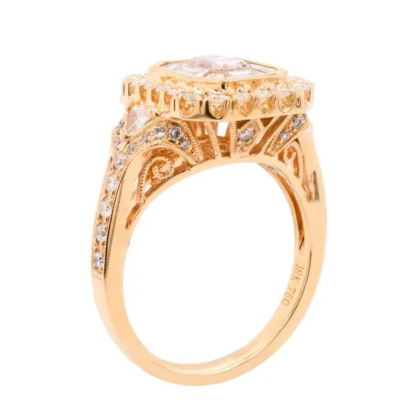 18K Yellow Gold Antique Mutli-Stone Diamond Ring Image 3 LeeBrant Jewelry & Watch Co Sandy Springs, GA
