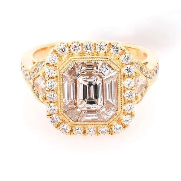 18K Yellow Gold Antique Mutli-Stone Diamond Ring LeeBrant Jewelry & Watch Co Sandy Springs, GA
