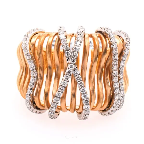 18K Rose Gold Wire Wrapped Diamond Fashion Ring LeeBrant Jewelry & Watch Co Sandy Springs, GA